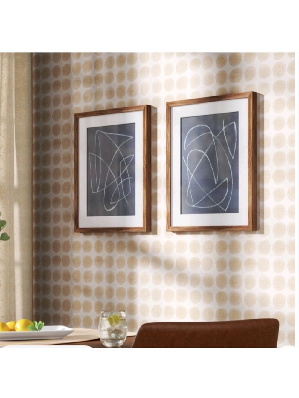 Studio McGee Threshold Two-Piece Framed Abstract Chalkboard Art